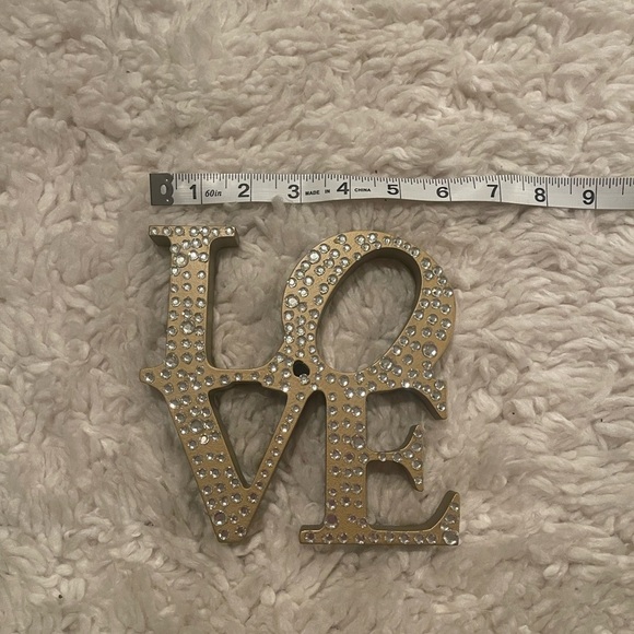 Gold LOVE Rhinestone Decoration Sign - Picture 4 of 4